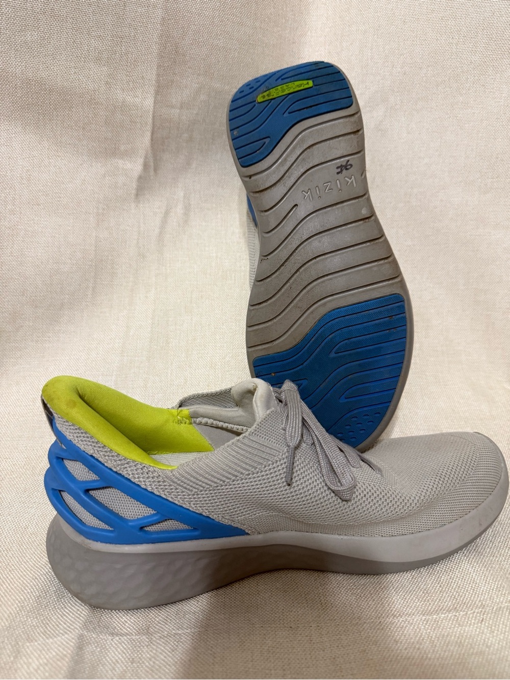 Kizik Athens Hands-Free Slip-On Sneakers Gray/Blue Men's Size 9 - Picture 2 of 2